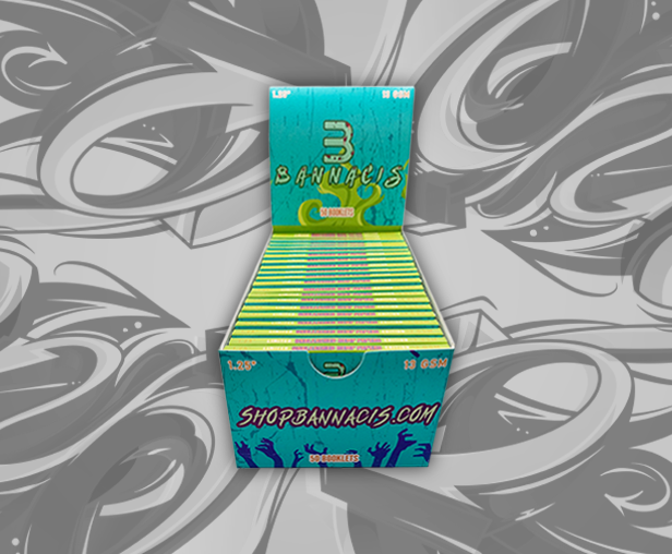 blue rolling paper box front view